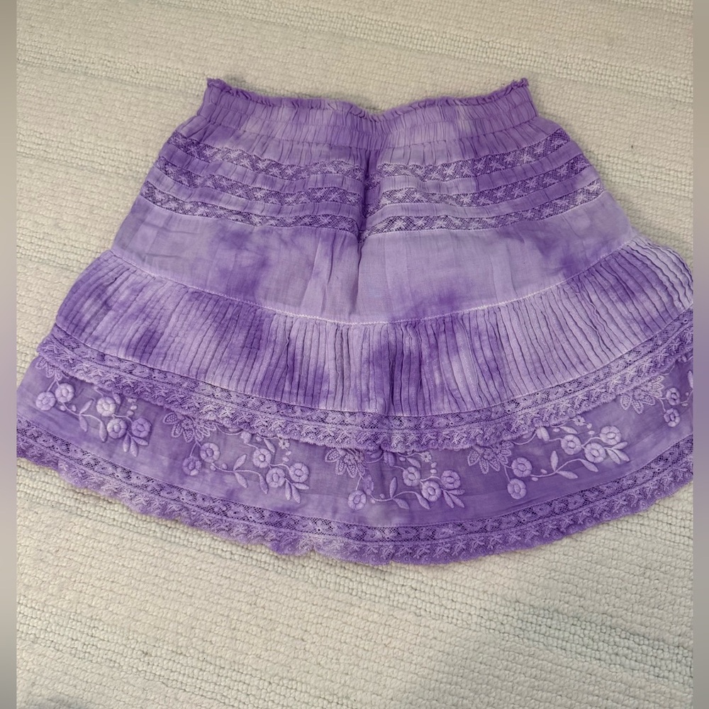 Loveshackfancy purple skirt